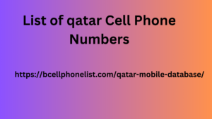 List of qatar Cell Phone Numbers