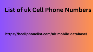 List of uk Cell Phone Numbers